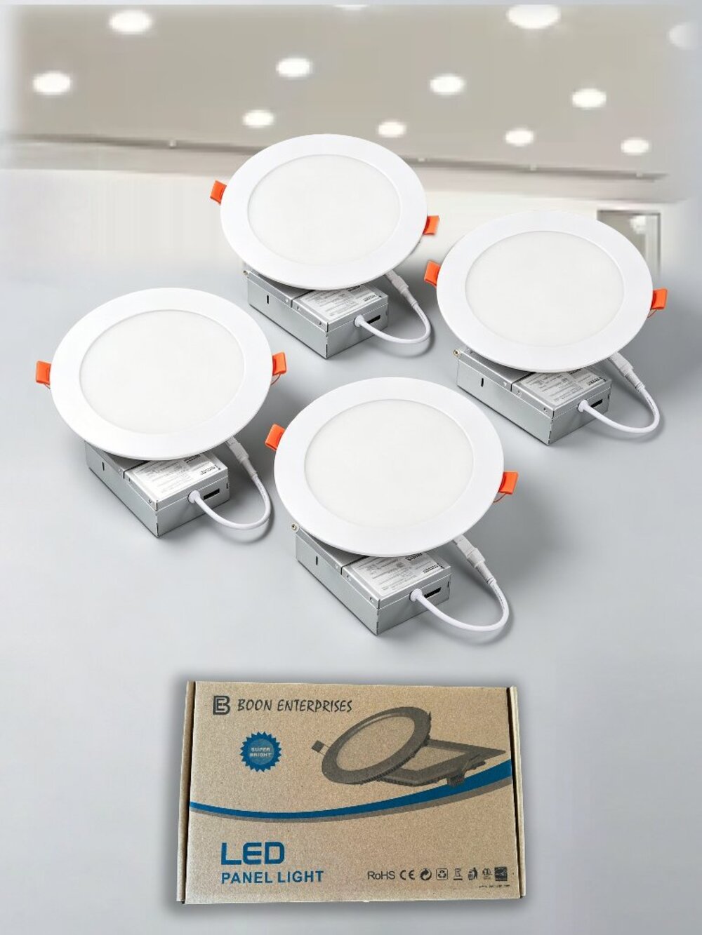 4PC SET Brand New 4 inch / 12cm LED Round  Panel Light | Warm White | 9W